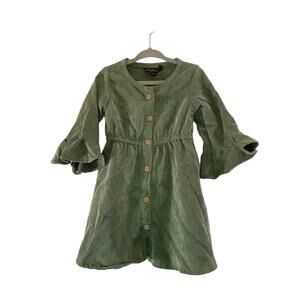 DELIA’S GIRL Toddler Green Sparkle Frill Sleeve Dress / Size: 2T